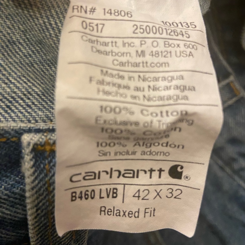 Carhartt Light Blue Denim with Tan Logo Patch - Picture 2 of 6